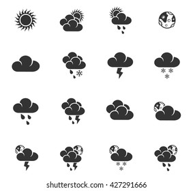 weather web icons for user interface design