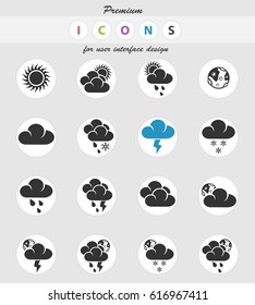 weather web icons for user interface design
