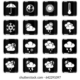 weather web icons for user interface design
