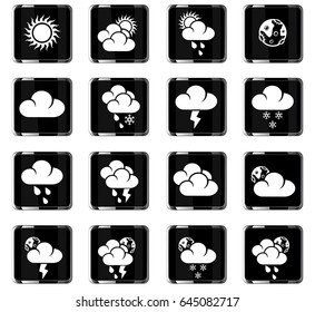 weather web icons for user interface design