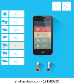 Weather Widget flat design