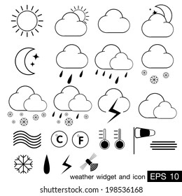 Weather widget and icons