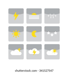 Weather Widget Icons Stock Vector (Royalty Free) 341527547 | Shutterstock