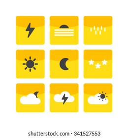 Weather widget and icons