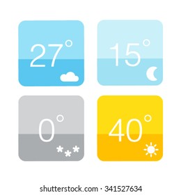 Weather widget and icons