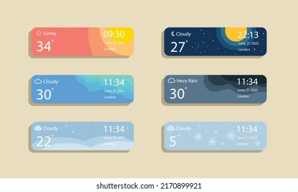 Weather Widget User Interface UI Design app 