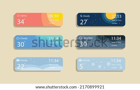 Weather Widget User Interface UI Design app 