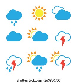 Weather widgets template icons for computing web and app.