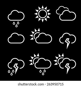 Weather widgets template icons for computing web and app.
