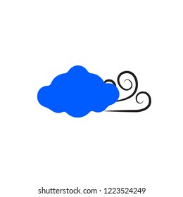 weather wind and cloud icon