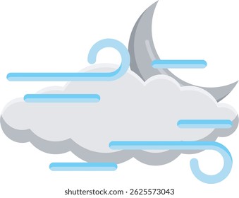 Weather Windy Partly Cloud Night Climate Change