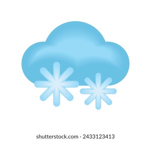 clima invierno nubes ilustración vectorial