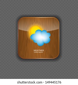 Weather wood application icons
