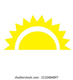 Weather yellow sun set icons. Illustration design sun EPS 10