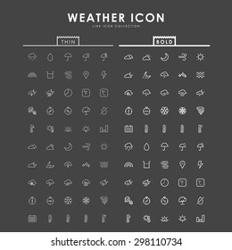 weather-bold-and-thin-line-icons