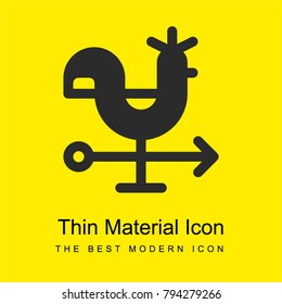 Weathercock bright yellow material minimal icon or logo design