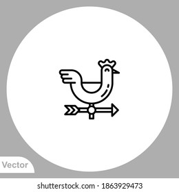 Weathercock icon sign vector,Symbol, logo illustration for web and mobile