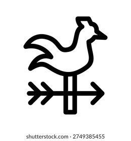 Weathercock Icon Vector Symbol Design Illustration