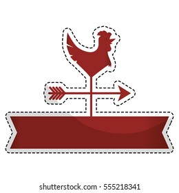 weathercock or vane icon image vector illustration design 