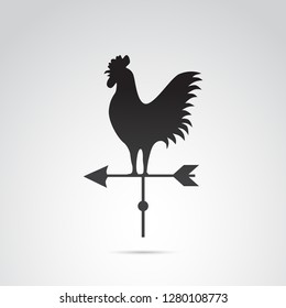 Weathercock vector icon isolated on white background.