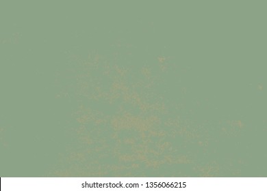 Weathered aging design element. Dirty powder rough empty cover template. Distressed spray green grainy back texture. Grunge dust messy background. Aged splatter crumb wall backdrop. EPS10 vector