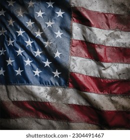Weathered American Flag Graphic Vector