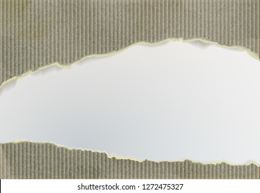 Weathered cardboard with torn edges vector textural background with copyspace