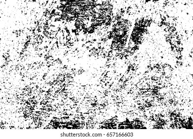 Weathered concrete wall. Rustic stone grit vector texture. Black stains and noise for distressed effect. Old worn vintage overlay. White paint brushed stroke. Monochrome old concrete wall background