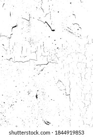 Gewogene, gekrackte Grunge-Textur aus gemalten Betonwänden, transparenter Hintergrund. Linien, Kratzmuster. Hintergrund für Overlay oder Montage. Abstrakte Vektorgrafik, eps10. Einfach wiederbeleben.