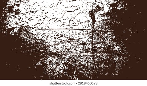Weathered distressed surface texture featuring peeling paint layers over corroded metal with deep brown tones