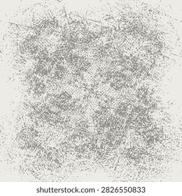 A weathered gritty overlay with scattered marks and granular specks on a pale canvas. Ideal for adding tactile depth and retro feel to digital projects.