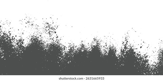 verwitterte farbige schwarze Textur mit dunklem Overlay und Staubpartikeln auf transparentem Hintergrund, Vektor