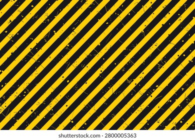 Weathered high-contrast diagonal yellow-black caution stripes texture
