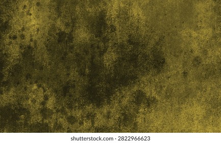Weathered mustard yellow concrete wall texture background showing exposed raw cement and rough grunge stains suitable for contemporary urban concepts