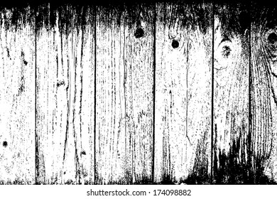 Weathered Planks Background - rough overlay texture for your design. EPS10 vector.