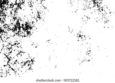 Weathered texture with natural grit and grain. Black stains on transparent background. Rough surface of concrete wall. Vintage effect overlay. Distressed texture vector illustration. Old stone surface