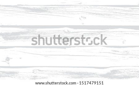 Weathered White Wood Vector Background. Rustic Whitewashed Wooden Planks with Light Gray Grains. Neutral Gray-scale Overlay Texture. Photography Backdrop. Textured Surface.