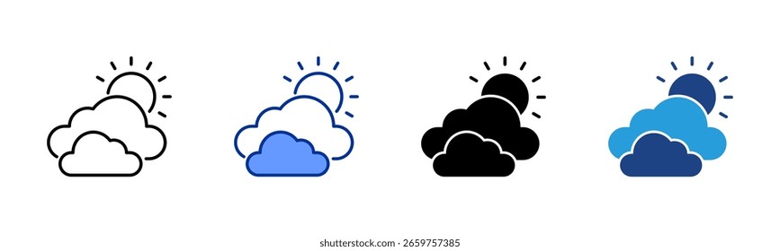 Weatherforecast icon sheet multiple style collection