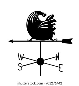 Weathervane - Black running rooster2.
