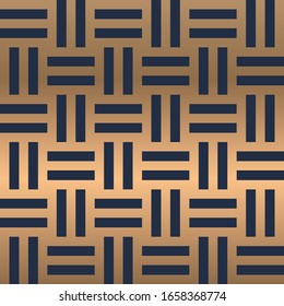 Weave Abstract geometric pattern. A seamless vector background. gold and blue ornament. Graphic modern pattern. Simple lattice graphic design.