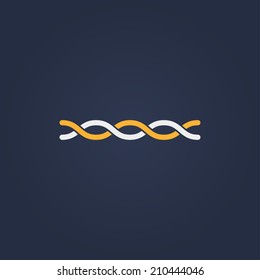 Weave Abstract Sign. Template Logo Design. Vector