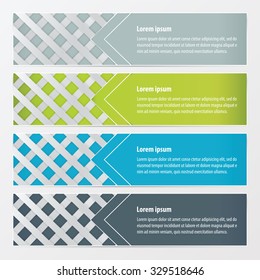 weave banner design  Green, blue, gray color