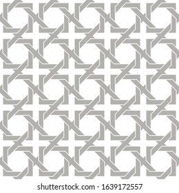 weave grids, seamless pattern. vector illustration. endlessly repeating gray pattern on a white background.