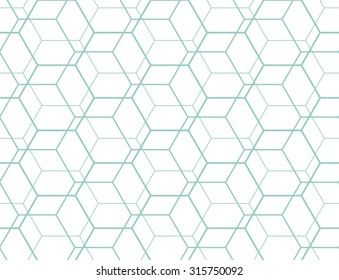 weave hexagon seamless pattern on white