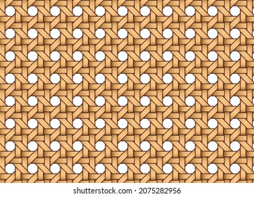 Weave rattan pattern texture. background wallpaper. Graphic vector 