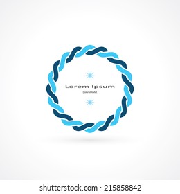 weave round frame. vector eps10
