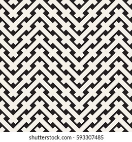 Weave Seamless Pattern. Stylish Repeating Texture. Braiding Background of Intersecting Stripes Lattice. Black and White Geometric Vector Illustration.