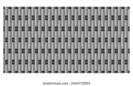 weave woven bamboo pattern texture for wall panel. flat design vector illustration isolated on white background.