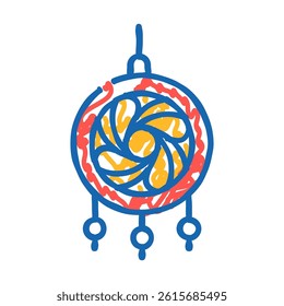 weaving amulet doodle icon sketch vector. weaving amulet sign. isolated symbol illustration