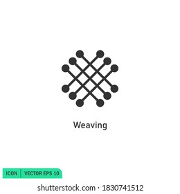 weaving icon illustration simple design element vector logo template